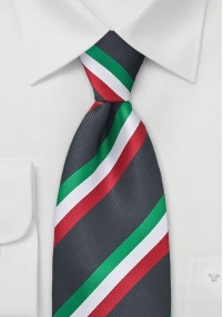 National-Herrenkrawatte Italien in Grün Weiß Rot