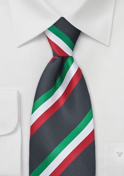 Cravatta Nazionale Italia verde bianca e rossa