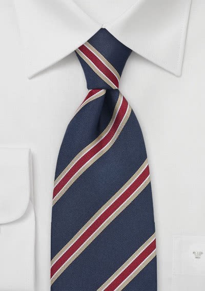 Cravatta Cambridge blu rosso oro