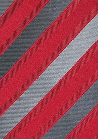 Herren Clip-Krawatte rot grau