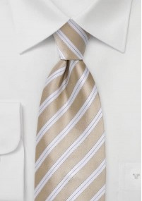 Cravatta business beige righe