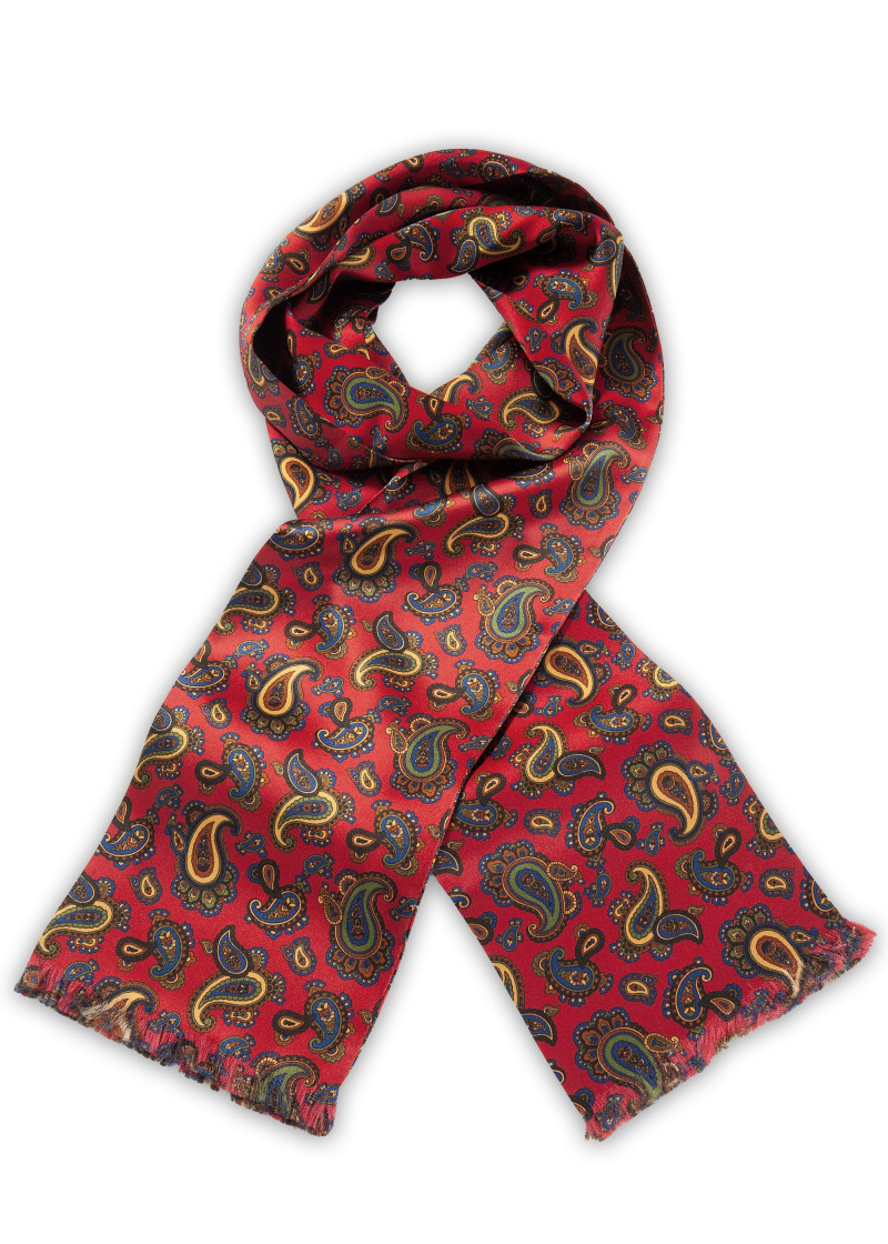 Sciarpa Doubleface con motivo Paisley Rosso medio