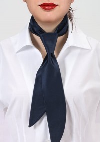 Cravatta da donna a tinta unita blu scuro