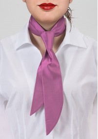 Cravatta da donna in microfibra rosa