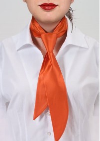 Cravatta da donna arancione microfibra
