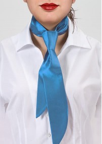 Cravatta da donna blu microfibra