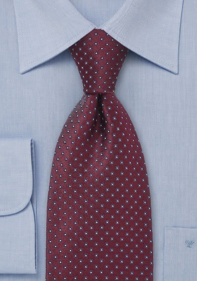 Cravatta bordeaux puntini