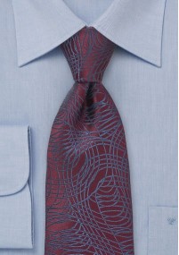 Cravatta bordeaux decoro linee