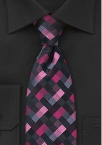 Cravatta rosa scacchiera