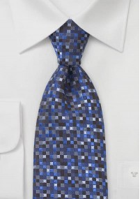 Cravatta quadrettini blu regale