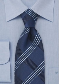 Cravatta quadri blu notte