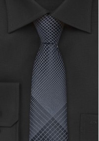 Cravatta sottile grigio scuro