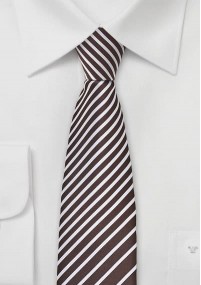 Cravatta sottile righe cappuccino