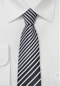 Cravatta sottile nero righe