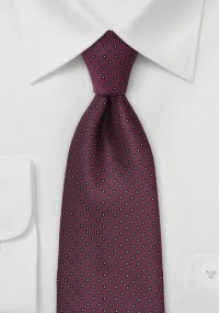 Cravatta business puntini rosso vinaccia