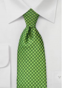 Cravatta quadri verde erba
