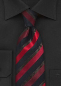 Cravatta righe nere rosse