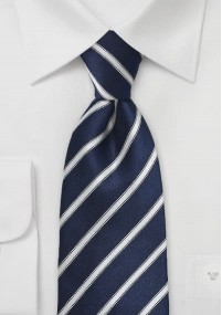 Cravatta blu marino righe