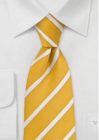 Krawatte Streifenmuster zart gelb weiß