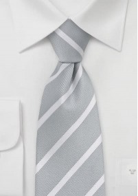 Cravatta righe grigio chiaro bianche