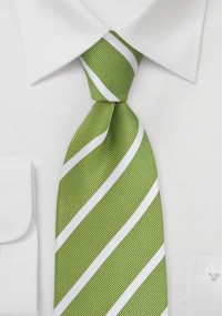 Cravatta verde chiaro righe
