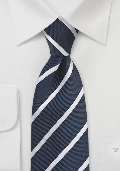 Cravatta business blu notte righe