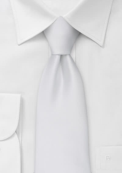 Cravatta microfibra bianca