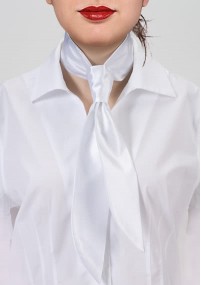 Cravatta da donna bianco perla