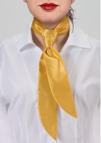 Cravatta da donna giallo oro