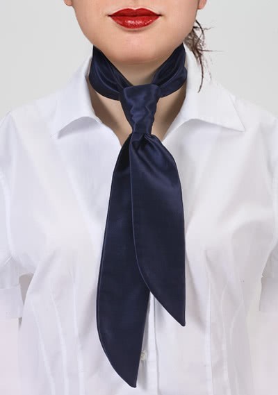 Cravatta da donna blu marino