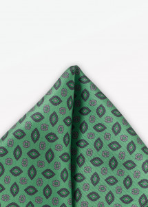 Sciarpa Cavalier ornamenti floreali verde