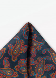 Pochette da taschino con motivo Paisley in...