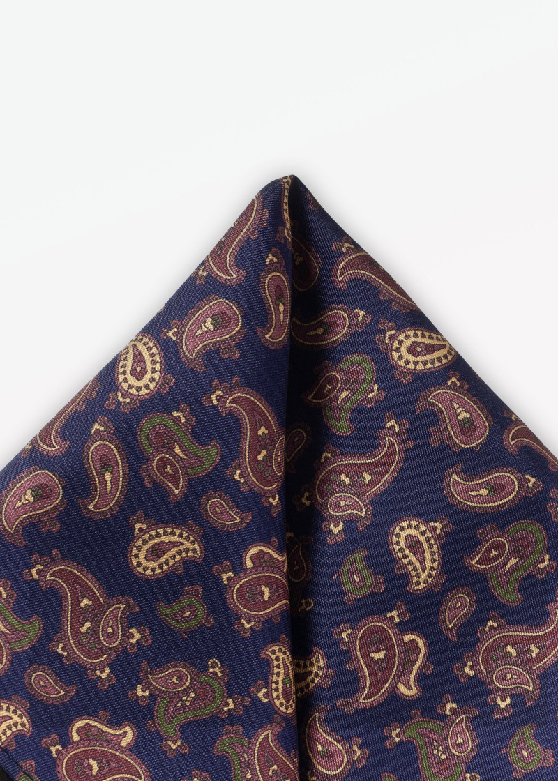 Sciarpa decorativa paisley in blu oltremare