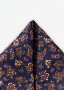 Sciarpa decorativa paisley in blu oltremare