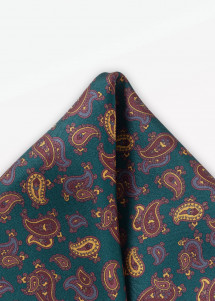 Sciarpa Cavalier con motivo Paisley in Petrol