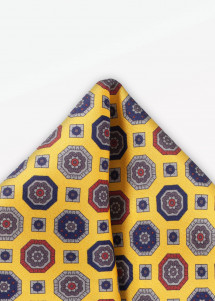 Emblemi decorativi in tessuto giallo