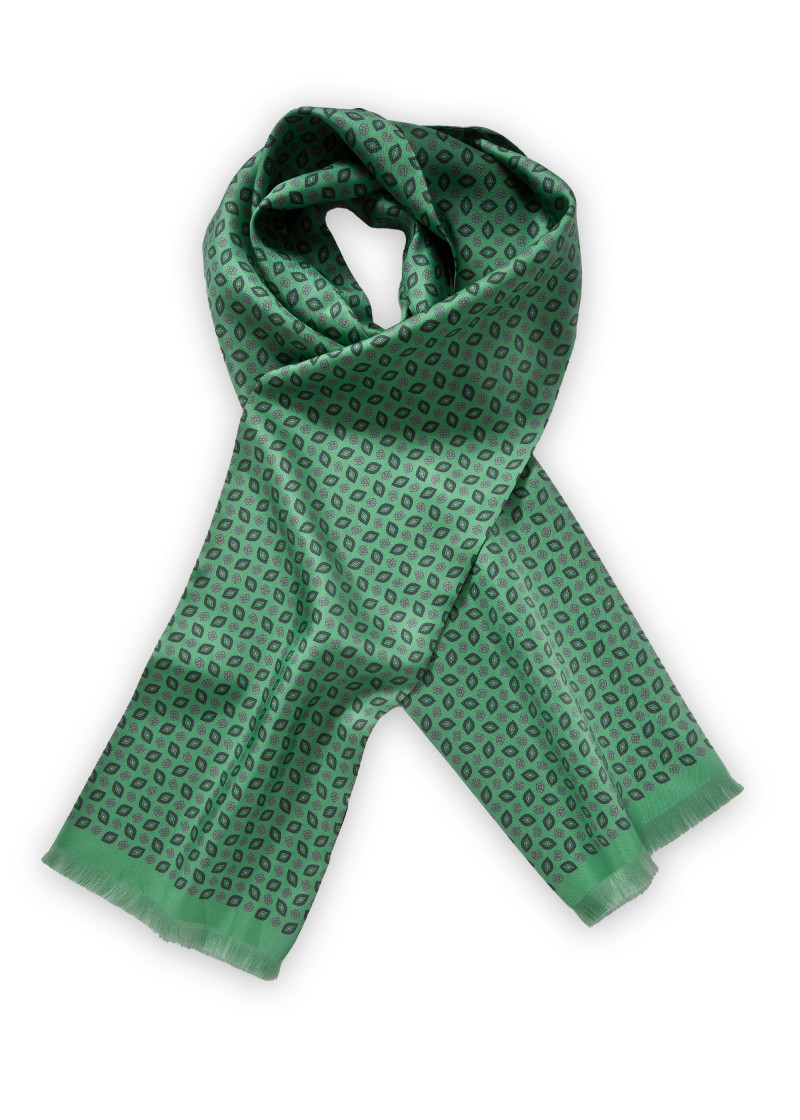 Sciarpa da uomo con ornamenti floreali Verde