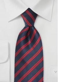 Cravatta XXL righe rosse blu
