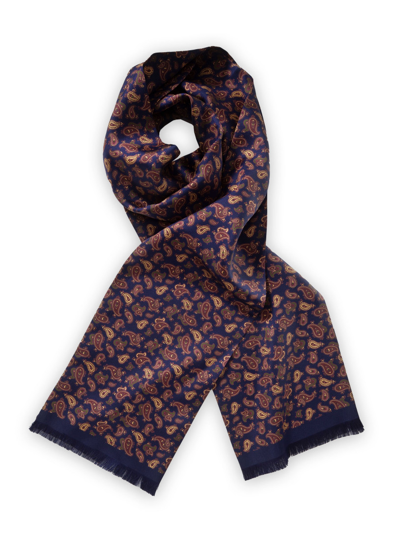 Sciarpa da uomo con motivo Paisley blu