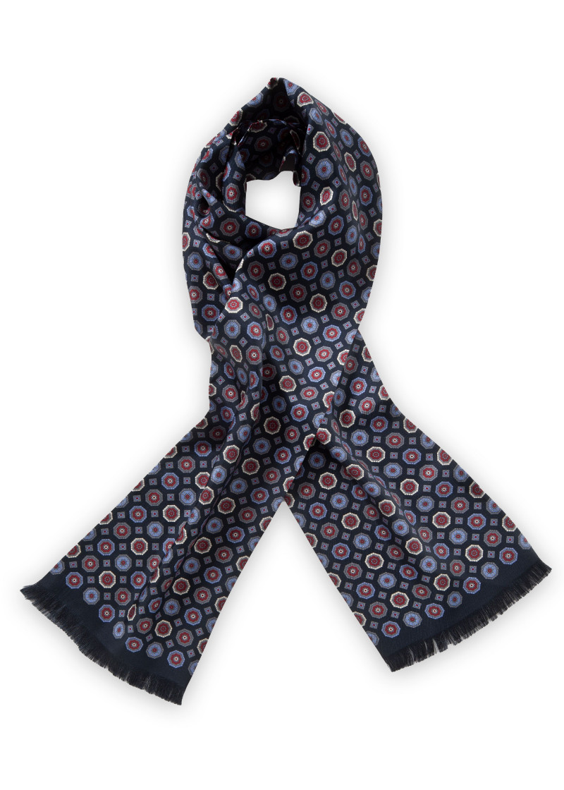 Sciarpa da cravatta con emblemi ottagonali blu