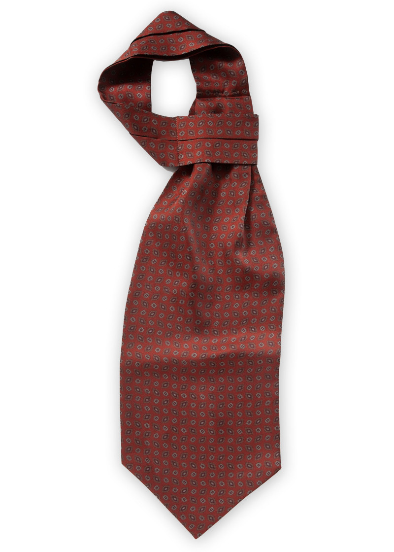 Cravatta a scialle rosso bordeaux con ornamenti