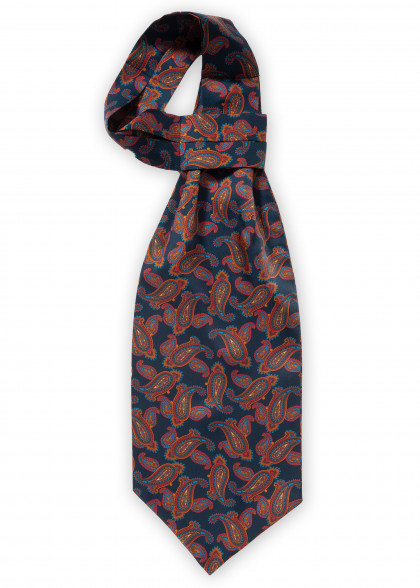 Ascot aus dem gleichen Stoff und Farbe