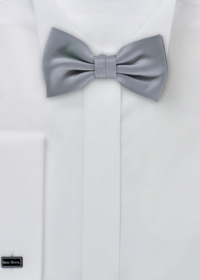 Papillon monocromatico in fibra sintetica grigio