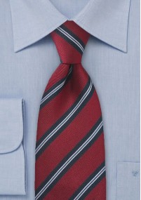 Cravatta club rosso righe blu