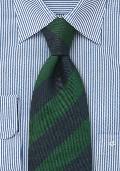 Cravatta regimental verde blu