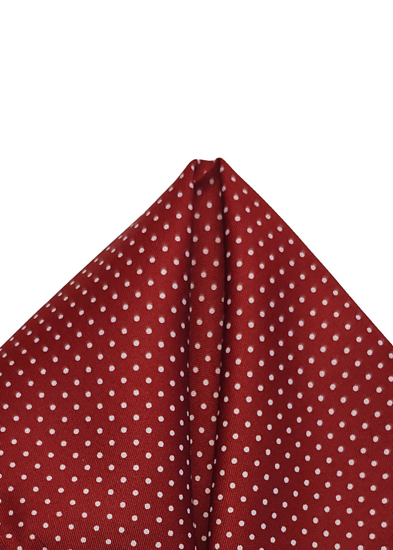 Panno decorativo a punti rosso scuro