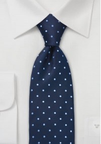 Cravatta XXL pois blu