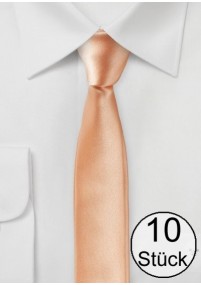 Cravatta business extra stretta Salmone -...