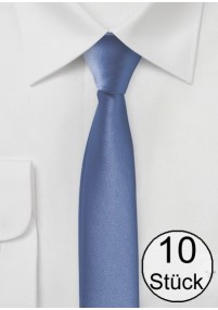 Cravatte extra strette blu acciaio -...