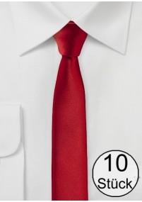 Cravatte extra sottili rosso ciliegia -...